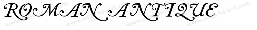 Roman Antique字体转换